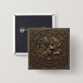 Bronze-Jagdemblem Button (Vorne & Hinten)