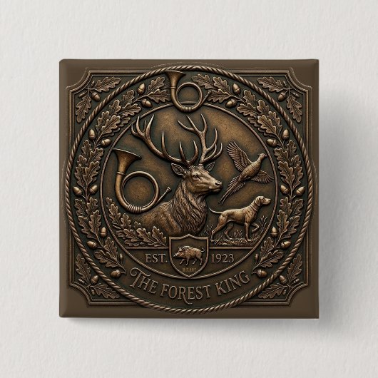 Bronze-Jagdemblem Button (Vorderseite)