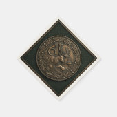 Bronze-Jagdemblem Serviette (Ecke)