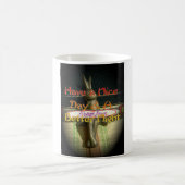 Bronze-Kaninchenskulptur mit inspirierenden Zitate Kaffeetasse (Mittel)