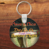 Bronze-Kaninchenskulptur mit inspirierenden Zitate Schlüsselanhänger (Vorderseite)