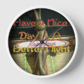 Bronze-Kaninchenskulptur mit inspirierenden Zitate Wanduhr (Vorderseite)