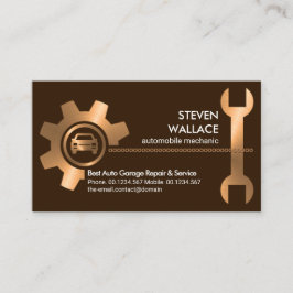 Bronze Kettenrad Sprocket Spanner Auto Reparaturen Visitenkarte