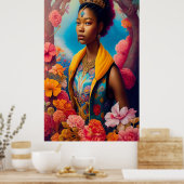 Bronze-Kronprinzessin mit Jacke Poster (Küche)