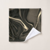 Bronze-Kundulationen auf braunbeigem Hintergrund Badhandtuch Set (Waschlappen)