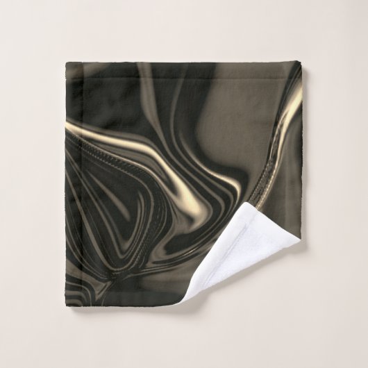 Bronze-Kundulationen auf braunbeigem Hintergrund Badhandtuch Set (Waschlappen)