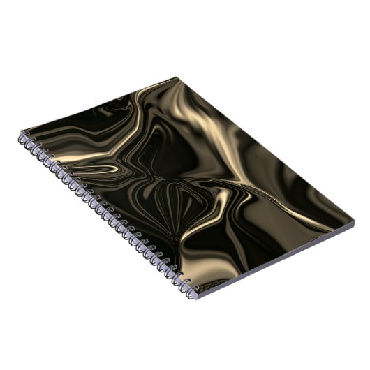 Bronze-Kundulationen auf braunbeigem Hintergrund Notizblock (Rechte Seite)