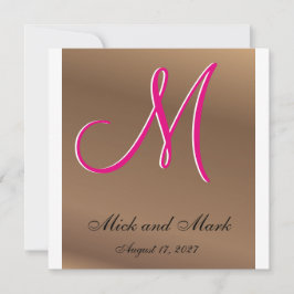 Bronze Kupfer Pecan Eak individuell anpassbar dunk Einladung