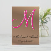 Bronze Kupfer Pecan Eak individuell anpassbar dunk Einladung (Stehend Vorderseite)