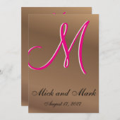 Bronze Kupfer Pecan Eak individuell anpassbar dunk Einladung (Vorne/Hinten)