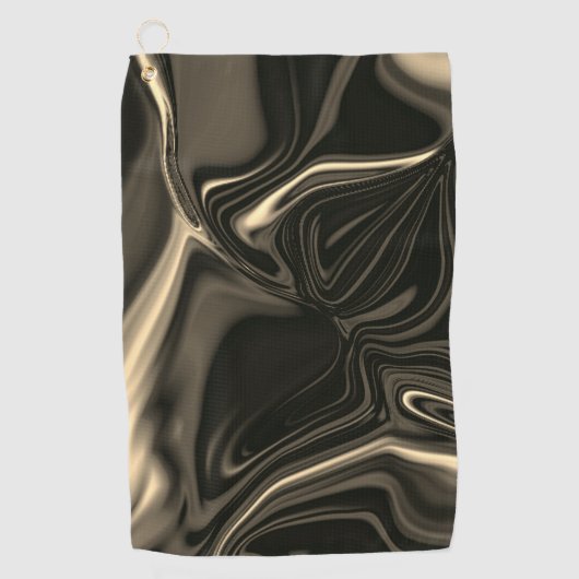 Bronze-Kurven über braunen beigen Hintergrund Golfhandtuch (Vorderseite)