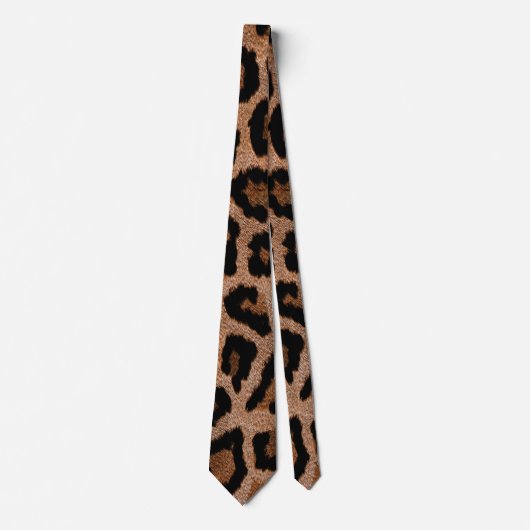 Bronze Leopard Gepard-Druck Krawatte (Vorderseite)