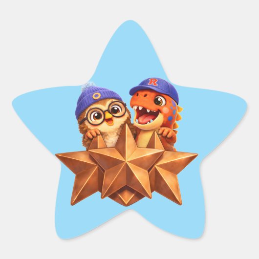 Bronze level stage three star shaped sticker sheet (Vorderseite)