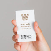 BRONZE LINE MONOGRAM CORPORATE LOGO QR CODE VISITENKARTE