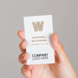 BRONZE LINE MONOGRAM CORPORATE LOGO QR CODE VISITENKARTE