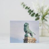 Bronze Lion Statue Postkarte (Stehend Vorderseite)