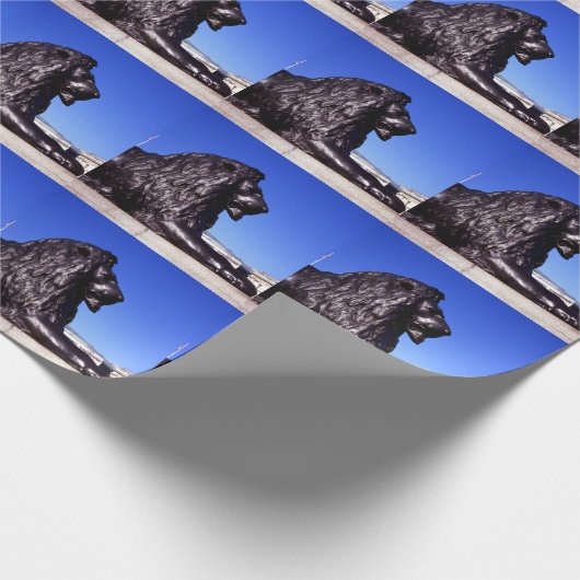 Bronze Lion Trafalgar Square Geschenkpapier (Ecke)