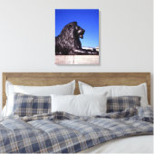 Bronze Lion Trafalgar Square Leinwanddruck (Insitu (Schlafzimmer))