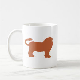 Bronze Lion Zodiac Silhouette Mug – Warm Leo Kaffeetasse