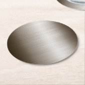 Bronze-Look aus gebürstetem Metall Runder Pappuntersetzer (Angewinkelt)