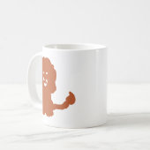 Bronze-Löwe-Zodiak-Silhouette-Tasse Kaffeetasse (Vorderseite Links)