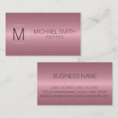 Bronze Luxury Edelstahl-Monogramm Visitenkarte (Vorne/Hinten)