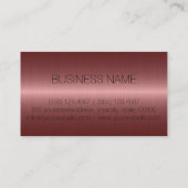 Bronze Luxury Stainless Metal Monogram Visitenkarte (Rückseite)