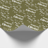Bronze Math Graduate Geschenkpapier (Ecke)
