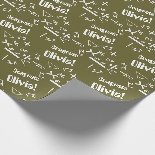 Bronze Math Graduate Geschenkpapier (Ecke)