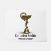 Bronze Medical Bowl Hygieia Schlange White Caduceu Fußmatte (Vorderseite)