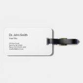 Bronze Medical Bowl Hygieia White Snake Caduceus Gepäckanhänger (Rückseite horizontal)