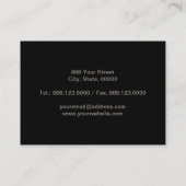 Bronze Metal Mit Monogramm B Business Card Visitenkarte (Rückseite)