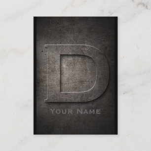 Bronze Metal Mit Monogramm D Business Card Visitenkarte
