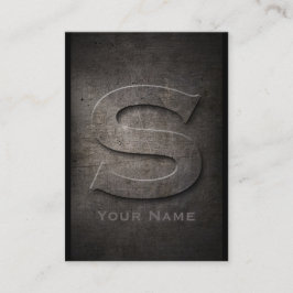 Bronze Metal Mit Monogramm S Business Card Visitenkarte