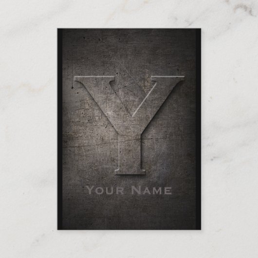 Bronze Metal Mit Monogramm Y Visitenkarte (Vorderseite)