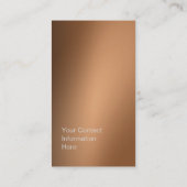 Bronze Metallic Beruflich Visitenkarte (Rückseite)