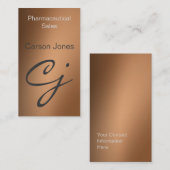 Bronze Metallic Beruflich Visitenkarte (Vorne/Hinten)