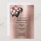 BRONZE METALLIC BUNCH DER BALLOONEINLADUNG EINLADUNG (Vorderseite)