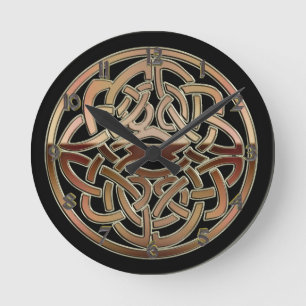 Bronze Metallic Celtic Knot Wall Clock Runde Wanduhr