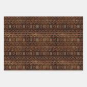 Bronze Metallic Geo Wrapping Paper Sheets Geschenkpapier Set (Vorderseite 2)