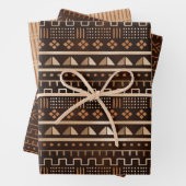 Bronze Metallic Geo Wrapping Paper Sheets Geschenkpapier Set (Beispiel)