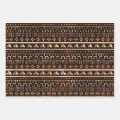 Bronze Metallic Geo Wrapping Paper Sheets Geschenkpapier Set (Vorderseite)