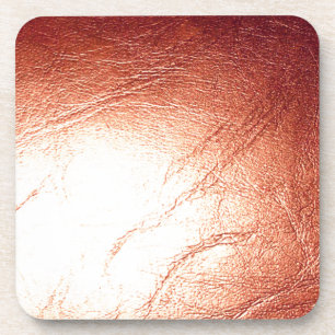 Bronze Metallic Leather Getränkeuntersetzer