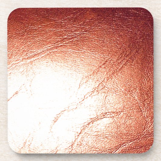 Bronze Metallic Leather Getränkeuntersetzer (Vorderseite)