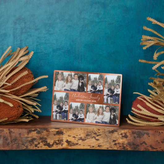 Bronze metallisch anpassbare sechs Fotomaterial Fotoplatte (Seite)