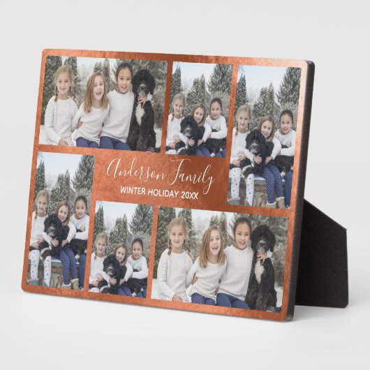 Bronze metallisch anpassbare sechs Fotomaterial Fotoplatte (Seite)