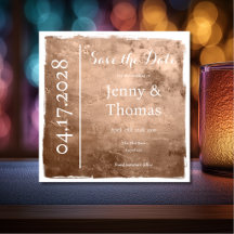 Bronze Metallisch Elegant Save the Date