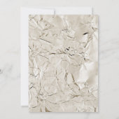 Bronze metallische elegante Hochzeitskunst laden e Einladung (Rückseite)