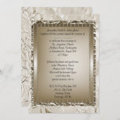 Bronze metallische elegante Hochzeitskunst laden e Einladung (Vorne/Hinten)