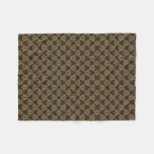 Bronze Metallische Geometrische Damast Fleece Deck (Vorderseite (Horizontal))